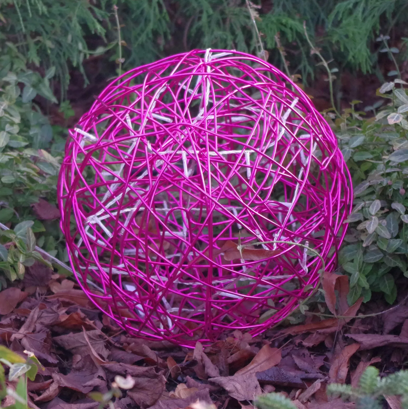 Bola LED de diseño 3D Galax Fun, Ø 30 cm, fucsia