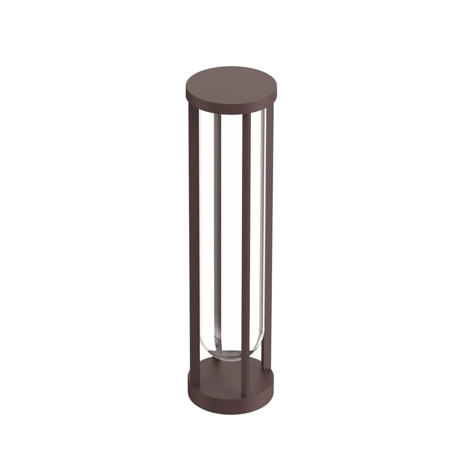 Bolardo FLOS In Vitro 2, 2.700 K 60 cm marrón oscuro