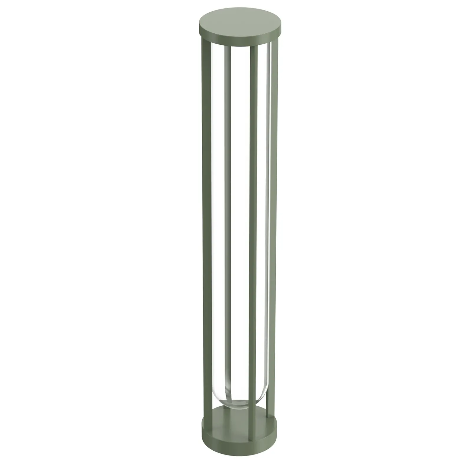 Bolardo FLOS In Vitro 3, 2.700 K, 90 cm, verde claro