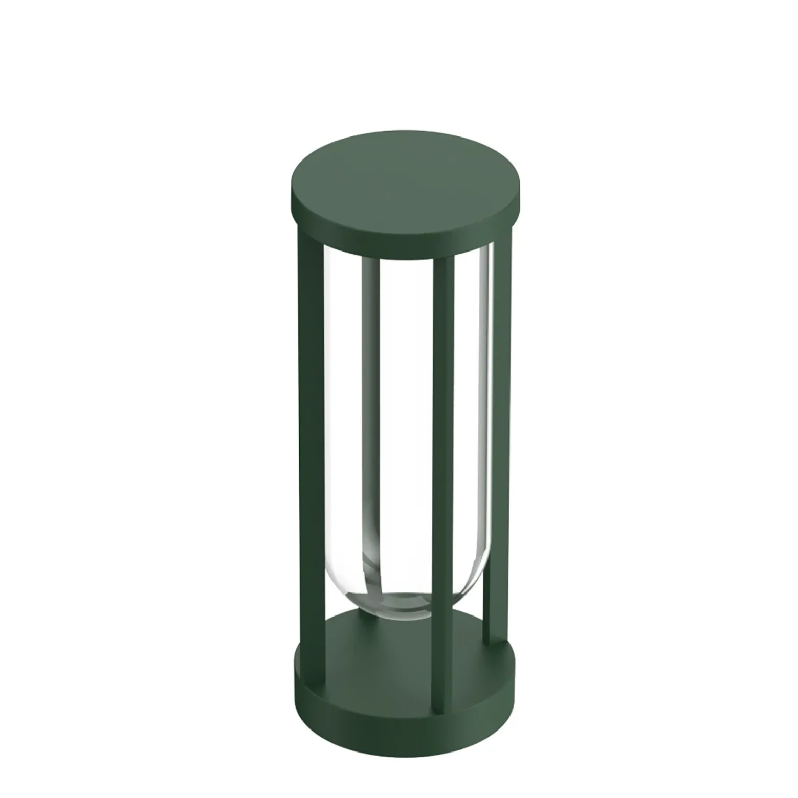 Bolardo FLOS In Vitro 1, 2.700 K, 40 cm verde oscuro