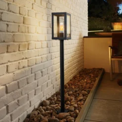 Bolardo luminoso Alamonte 1, negro