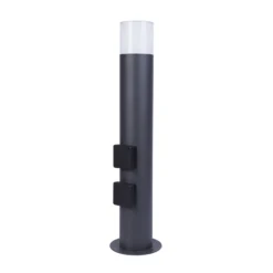 Bolardo luminoso 400140024, altura 60 cm, antracita, 2 enchufes