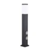 Bolardo luminoso 400166140, altura 80 cm, V2A, antracita, 2 enchufes