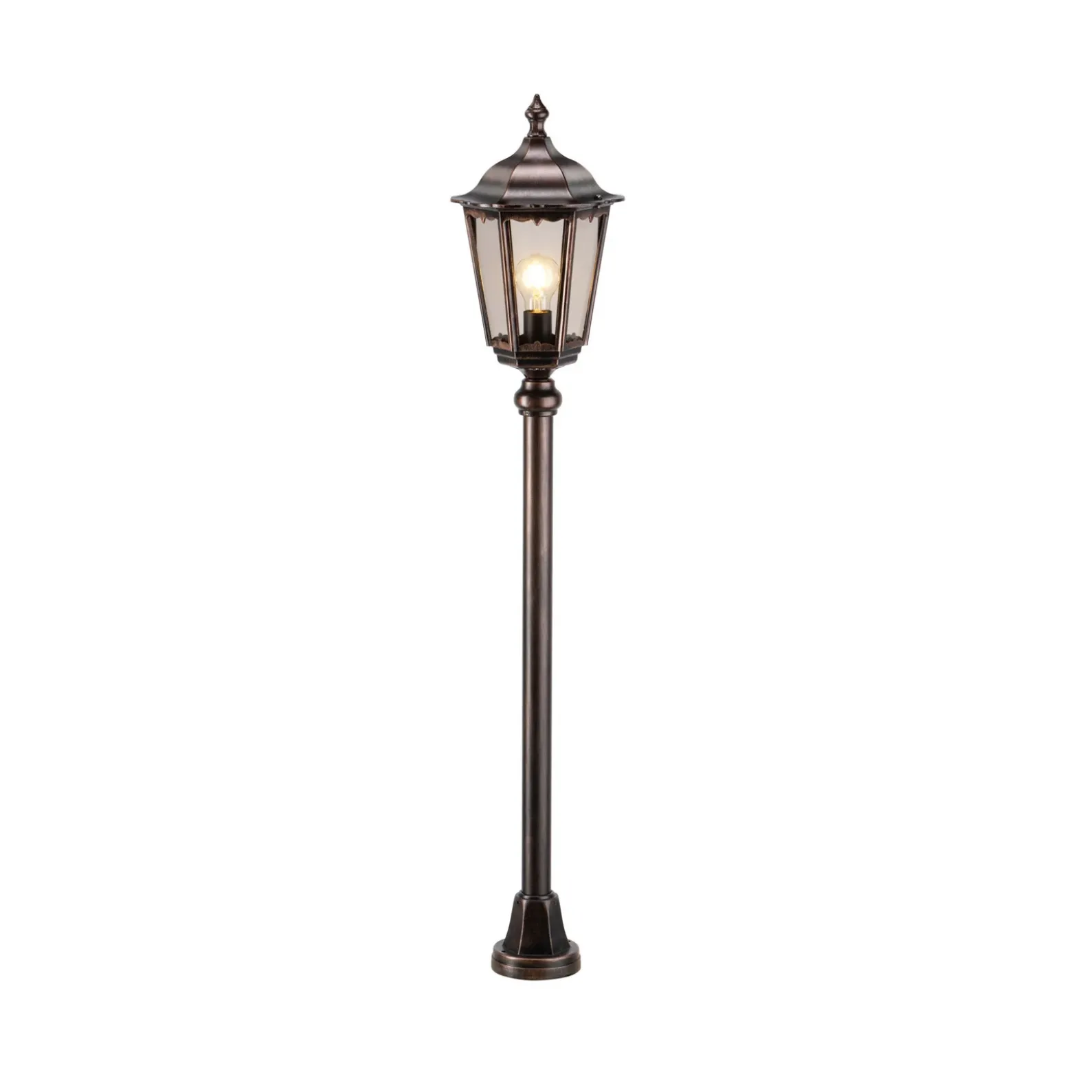 Bolardo luminoso 1123 aluminio fundido negro-cobre