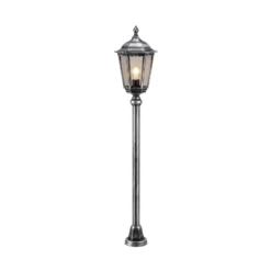 Bolardo luminoso 1113 aluminio fundido negro-plata