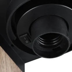 Bolardo luminoso ARDILA, aspecto de madera, altura 100 cm, metal/vidrio IP44