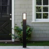 Bolardo luminoso Avenue, negro, altura 73 cm, metal