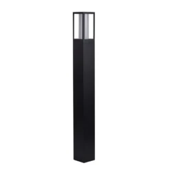 Bolardo luminoso Avenue, negro, altura 73 cm, metal