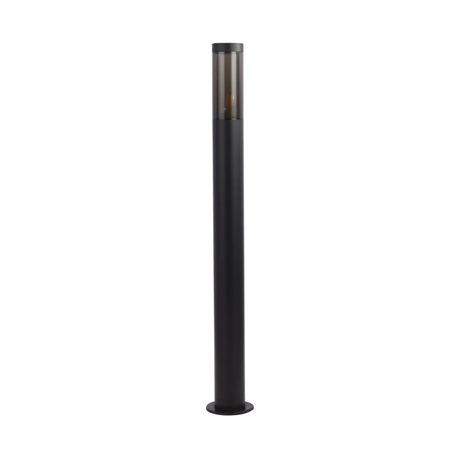 Bolardo luminoso Batton, IP44, negro, altura 90 cm, metal
