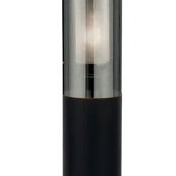 Bolardo luminoso Batton, IP44, negro, altura 90 cm, metal