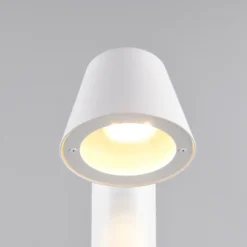 Bolardo luminoso «Beni», blanco mate, altura 100 cm, metal