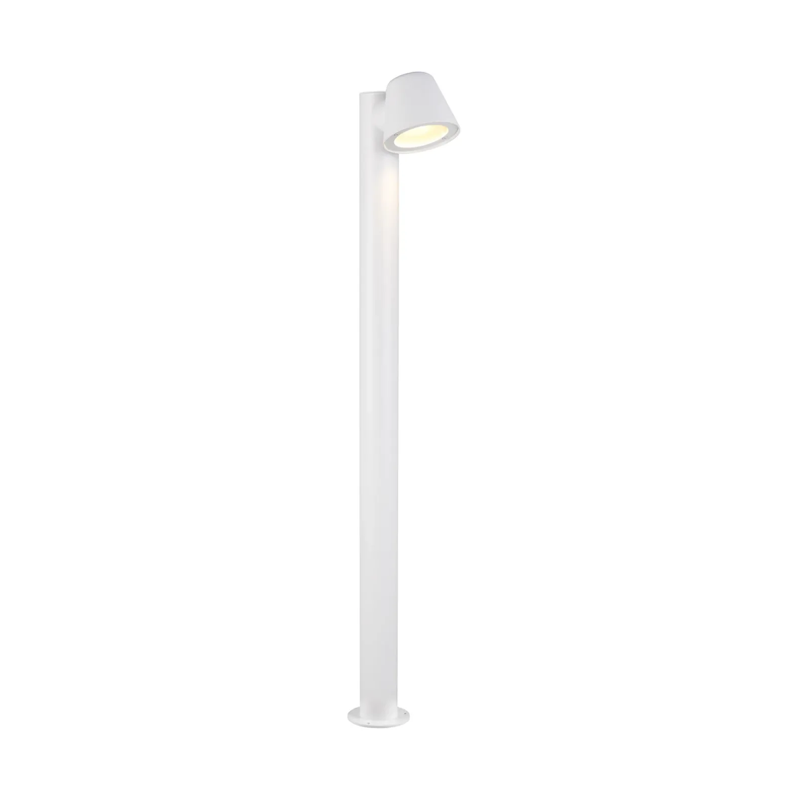Bolardo luminoso «Beni», blanco mate, altura 100 cm, metal