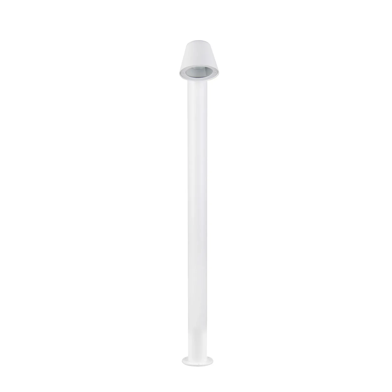Bolardo luminoso «Beni», blanco mate, altura 100 cm, metal