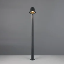 Bolardo luminoso Beni, negro mate, altura 100 cm, metal