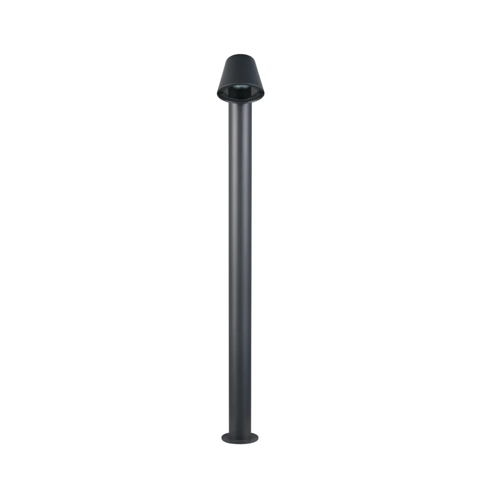 Bolardo luminoso Beni, negro mate, altura 100 cm, metal