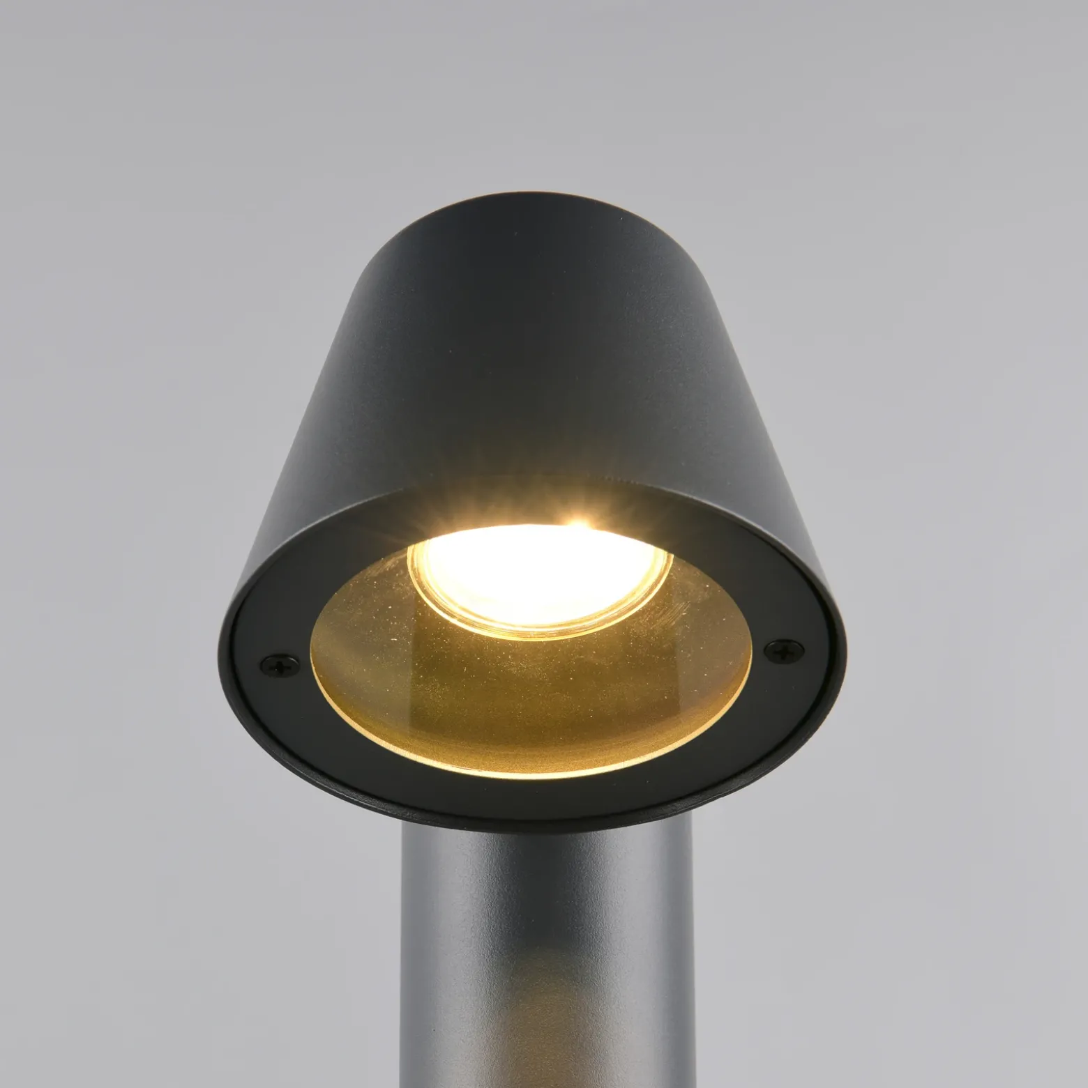Bolardo luminoso Beni, negro mate, altura 100 cm, metal