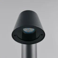 Bolardo luminoso Beni, negro mate, altura 100 cm, metal