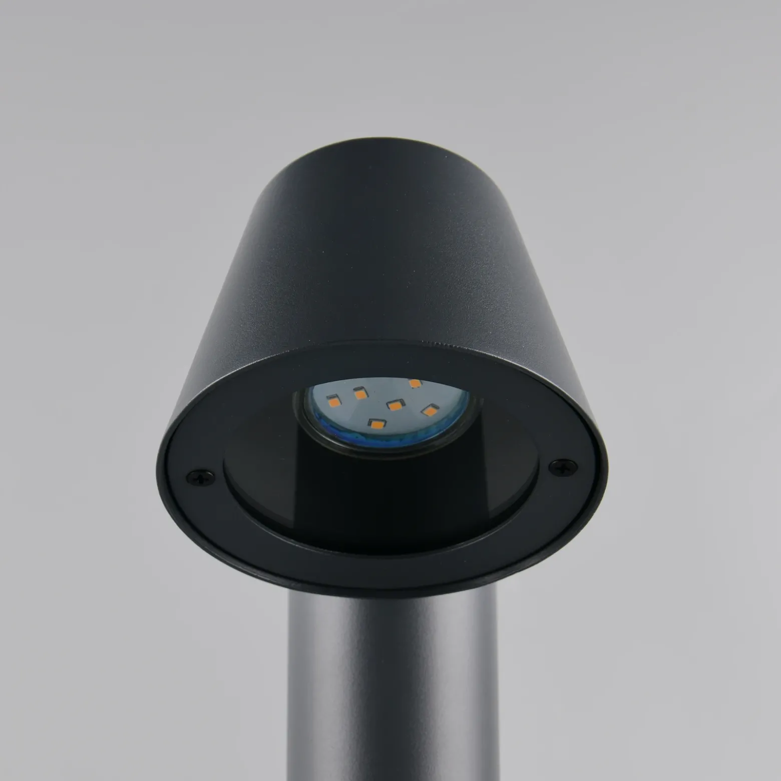 Bolardo luminoso Beni, negro mate, altura 100 cm, metal