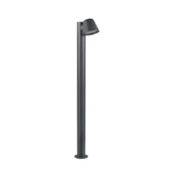 Bolardo luminoso Beni, negro mate, altura 100 cm, metal