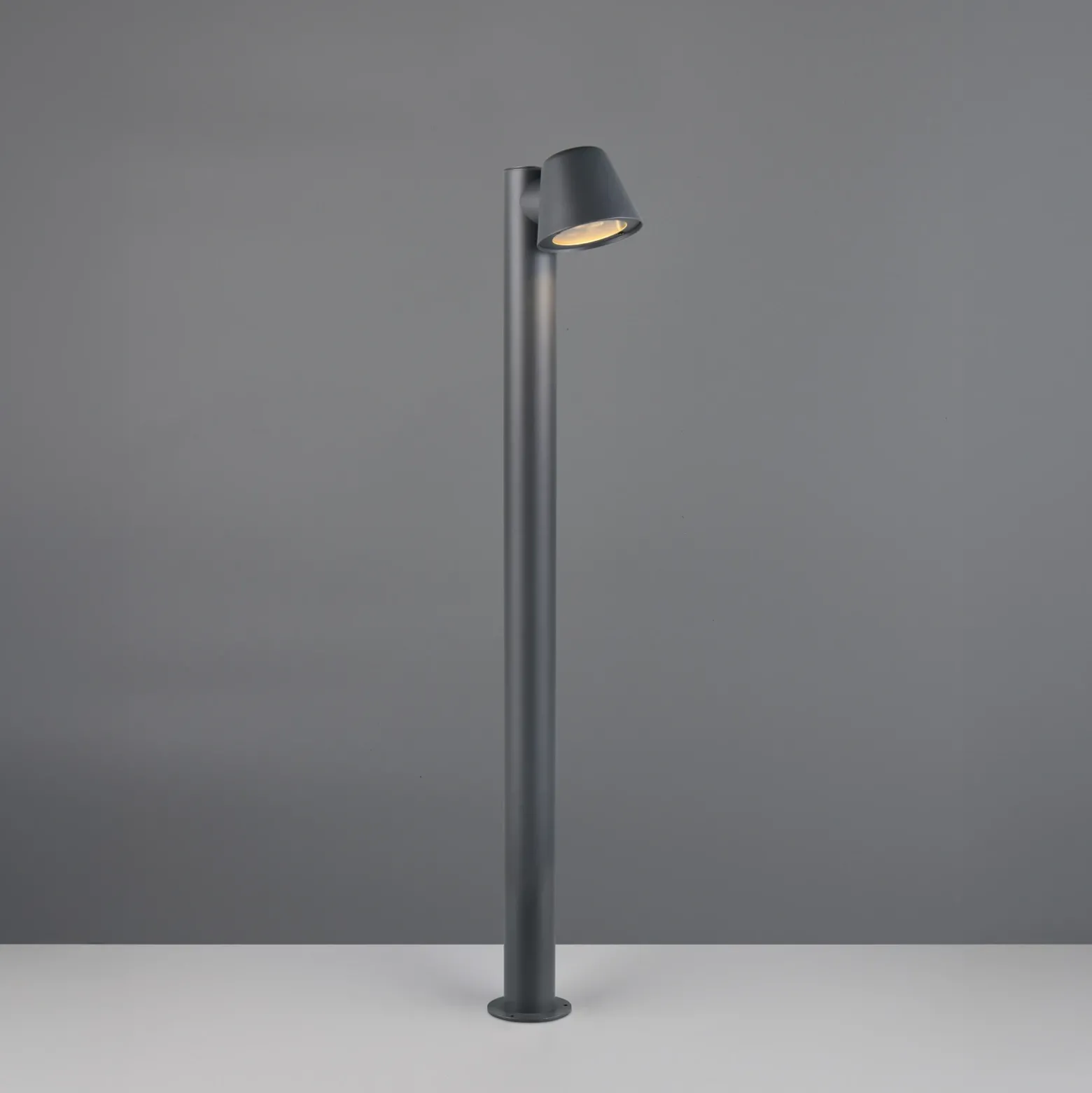 Bolardo luminoso Beni, negro mate, altura 100 cm, metal