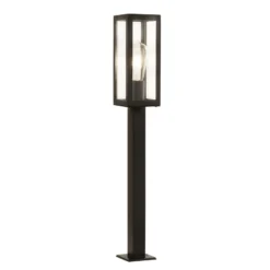 Bolardo luminoso Box de acero inoxidable, negro