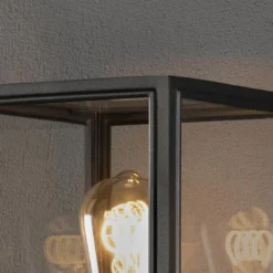 Bolardo luminoso Carpi, forma de farol, negro