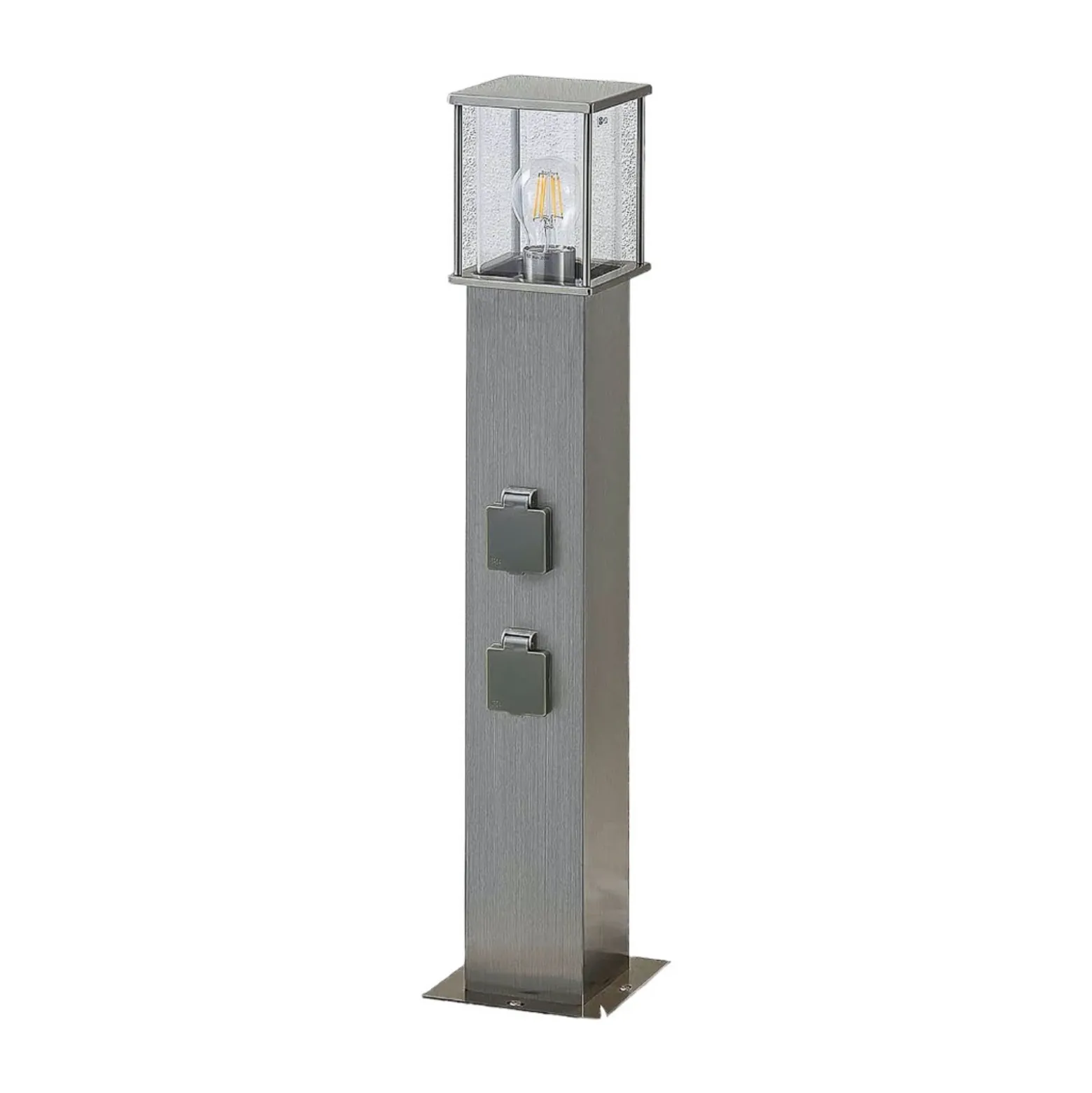 Bolardo luminoso Caspa con 2 enchufes