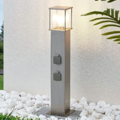 Bolardo luminoso Caspa con 2 enchufes