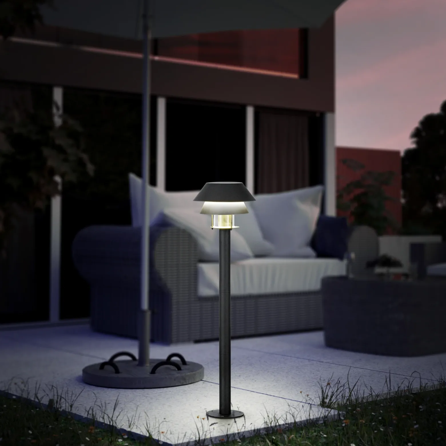 Bolardo luminoso Chiappera con pantalla doble
