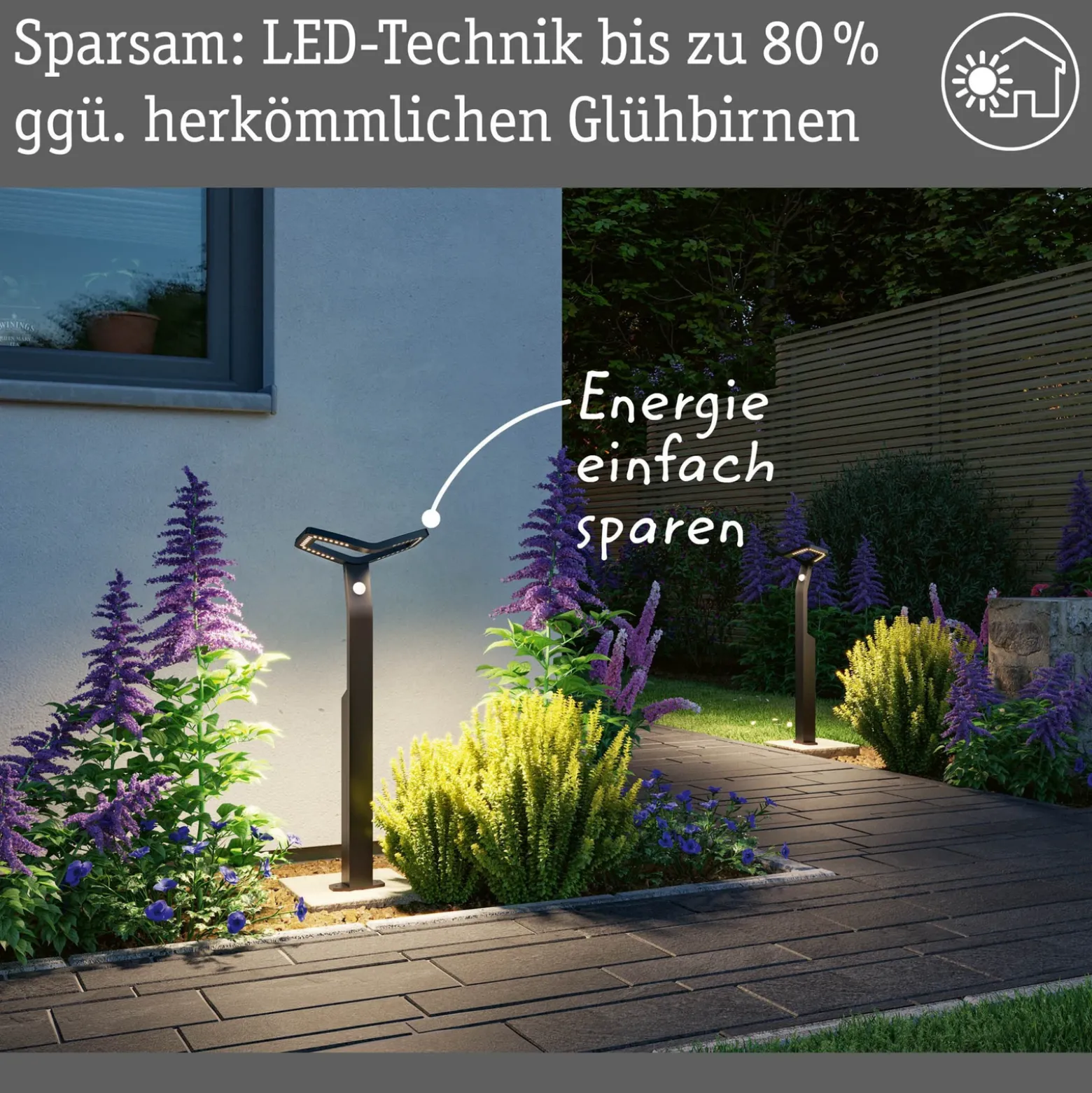 Bolardo luminoso con sensor inteligente Alara de Paulmann, RGBW antracita IP44