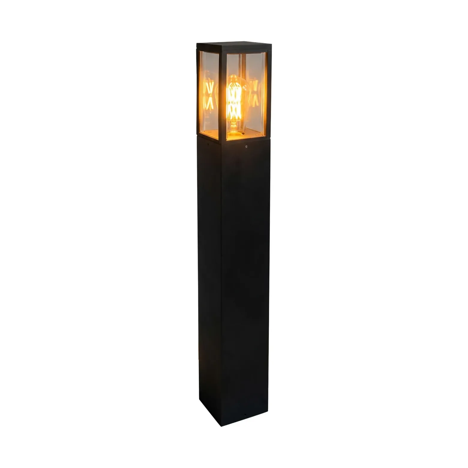 Bolardo luminoso «Dubai», negro, ABS, policarbonato, E27