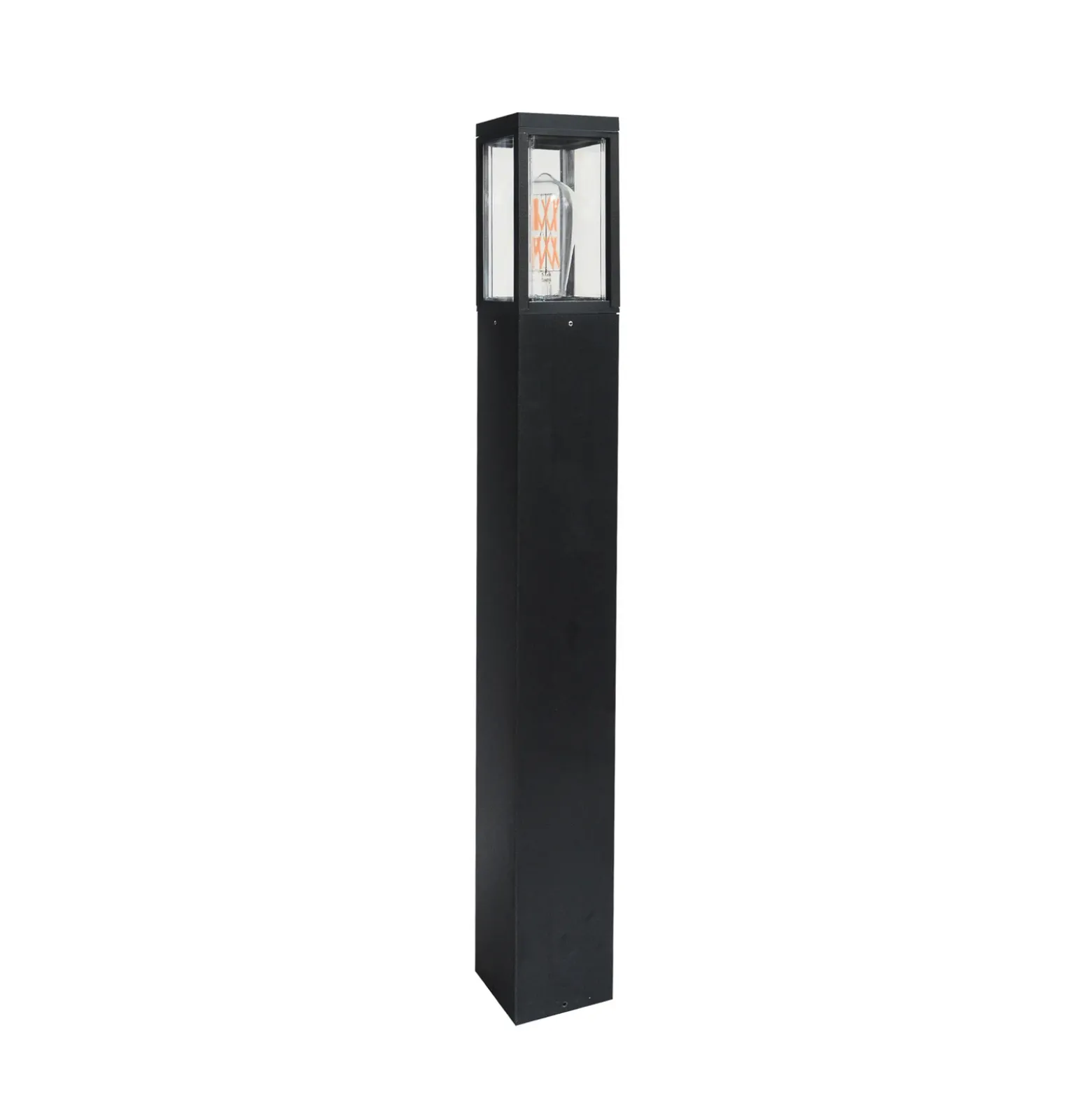 Bolardo luminoso «Dubai», negro, ABS, policarbonato, E27