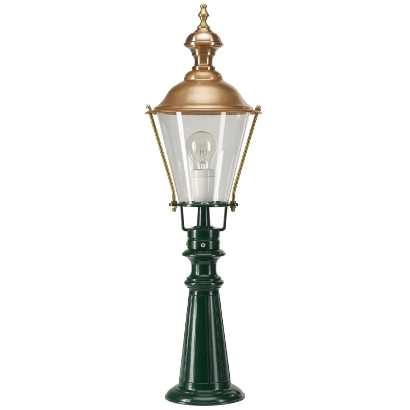 Bolardo luminoso Elburg, verde, altura 75 cm, metal, IP44