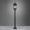 Bolardo luminoso Elvo, negro mate, altura 100 cm, aluminio