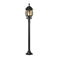 Bolardo luminoso Elvo, negro mate, altura 100 cm, aluminio