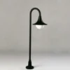 Bolardo luminoso 169 en forma curvada, negro