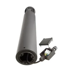 Bolardo luminoso Facado II, altura 65 cm, gris/ahumado, Ø 11 cm, IP65