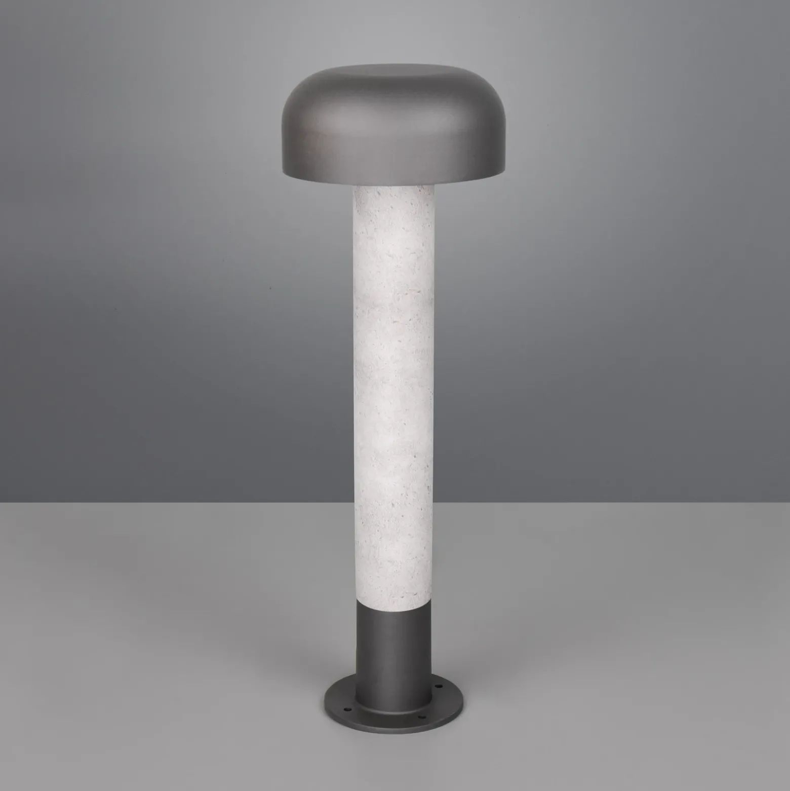 Bolardo luminoso FRASER, aspecto de hormigón, altura 54 cm, metal, IP54