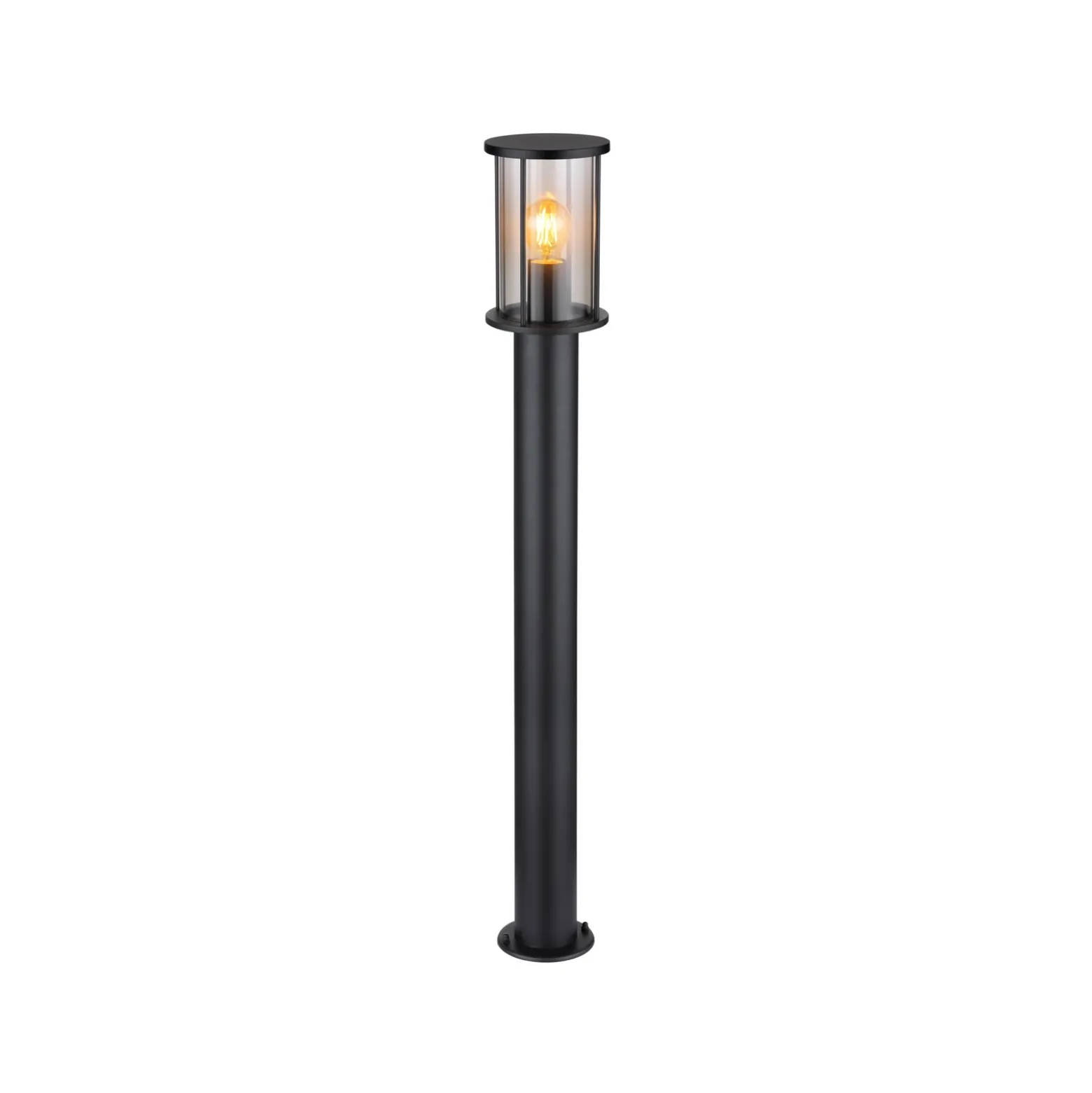 Bolardo luminoso Gracey, altura 100 cm, negro, acero inoxidable, IP54