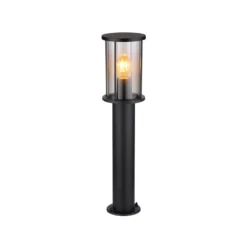 Bolardo luminoso Gracey, altura 60 cm, negra, acero inoxidable, IP54