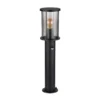Bolardo luminoso Gracey, negro, con sensor, 60 cm, IP54, E27