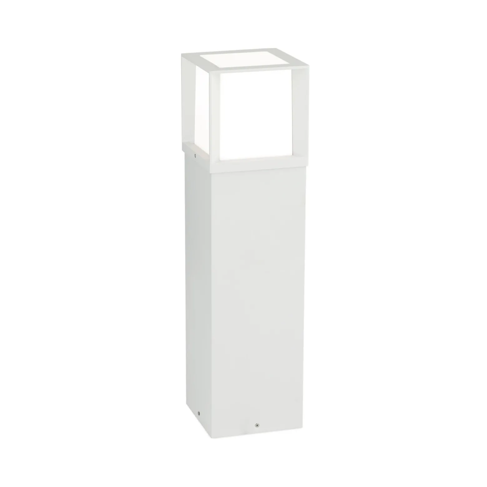 Bolardo luminoso Henry, blanco, altura 60 cm, aluminio/acero inoxidable
