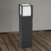 Bolardo luminoso Henry, negro, altura 60 cm, aluminio/acero inoxidable