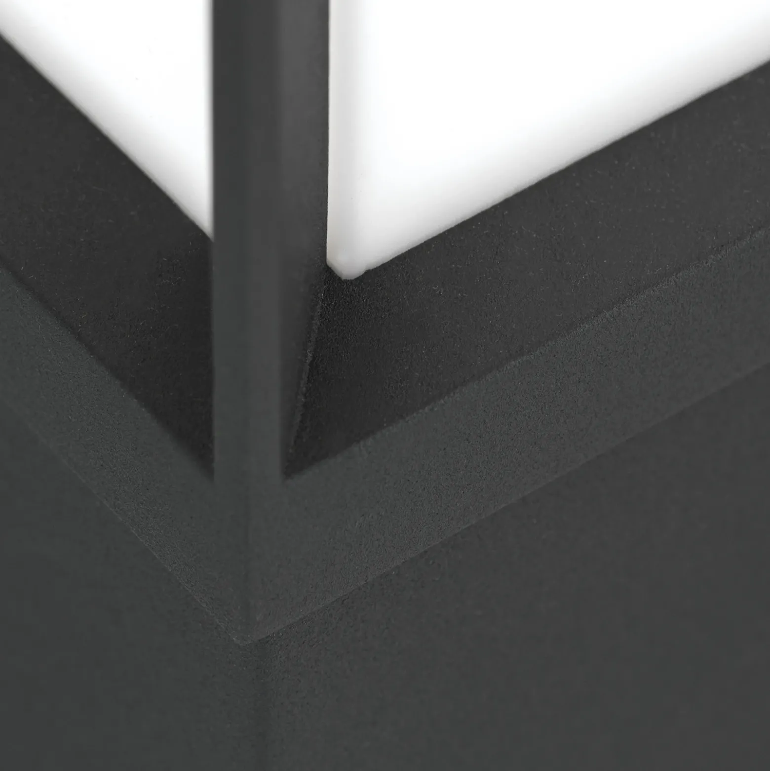 Bolardo luminoso Henry, negro, altura 60 cm, aluminio/acero inoxidable