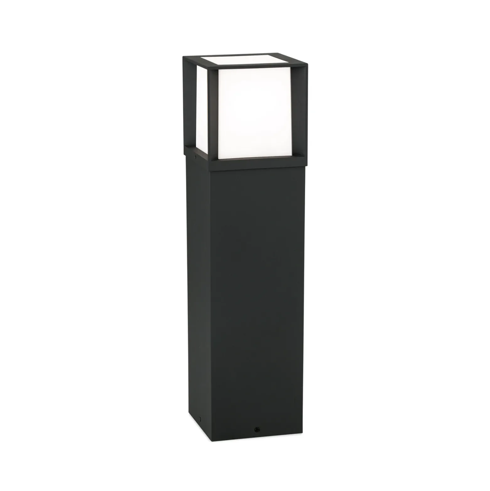 Bolardo luminoso Henry, negro, altura 60 cm, aluminio/acero inoxidable