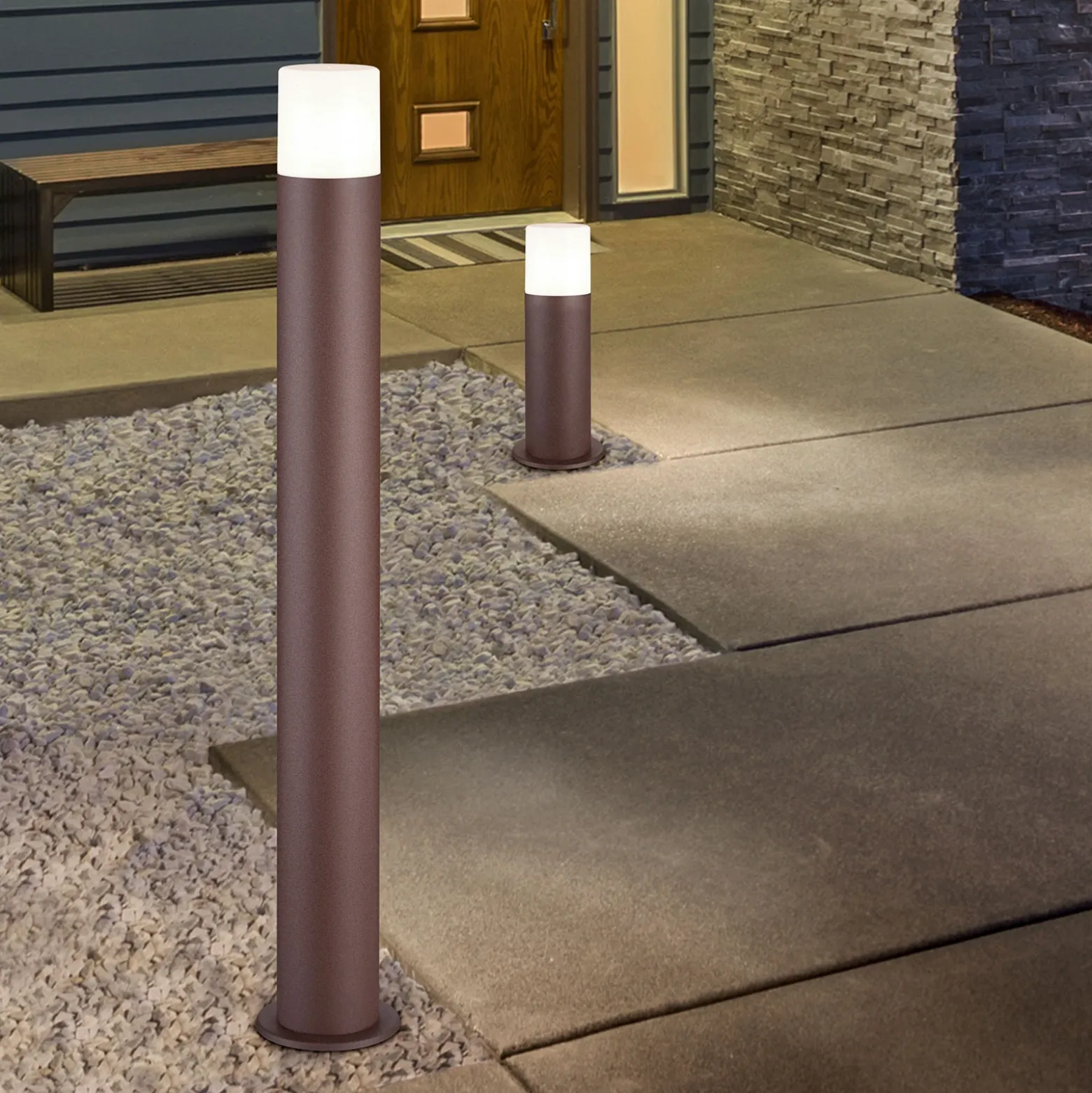 Bolardo luminoso Hoosic de aluminio fundido