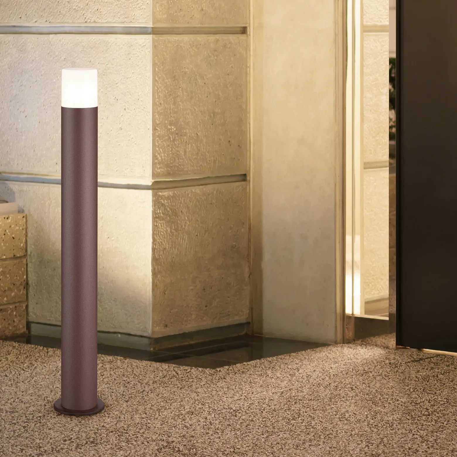 Bolardo luminoso Hoosic de aluminio fundido