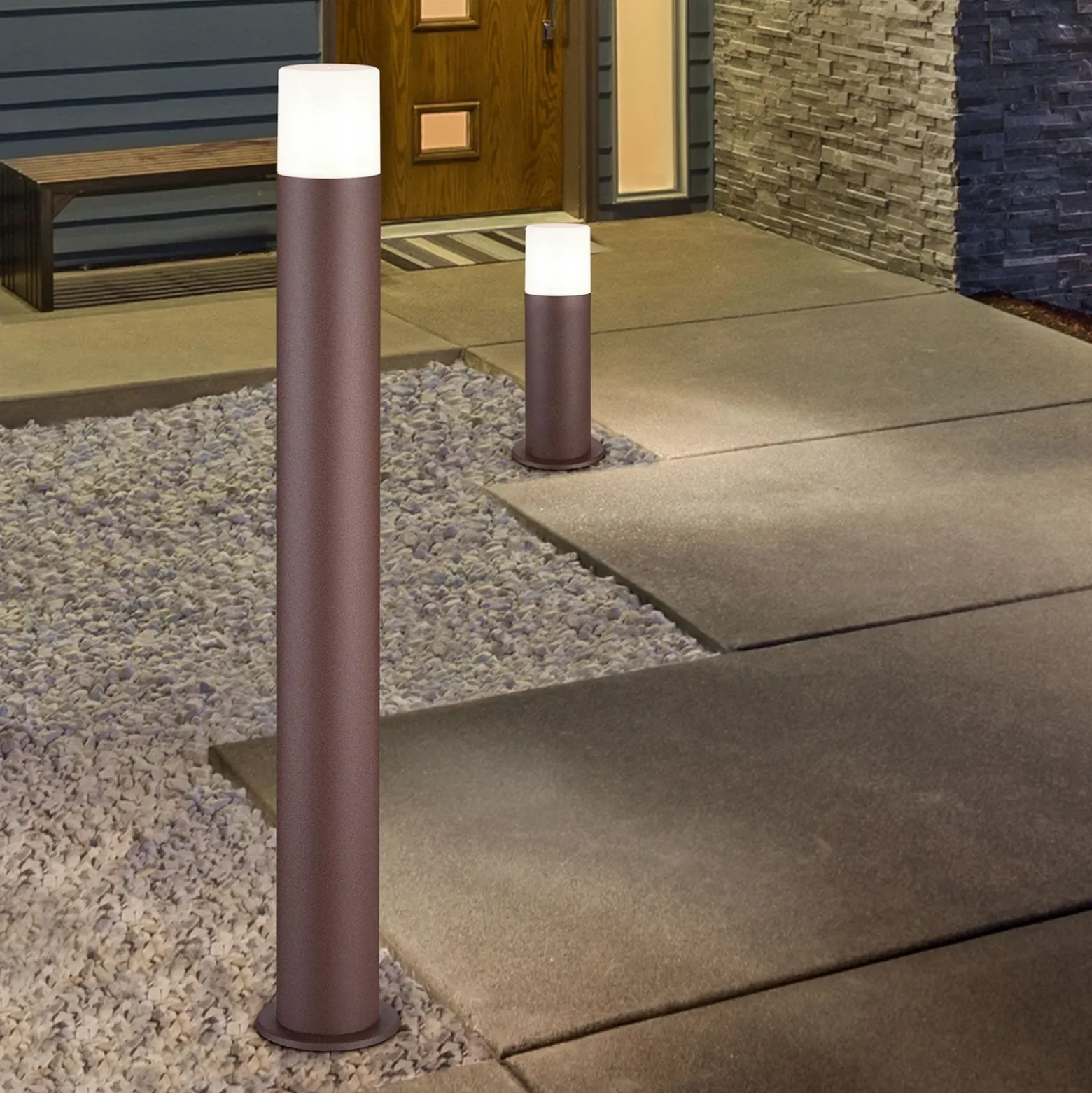 Bolardo luminoso Hoosic de aluminio fundido