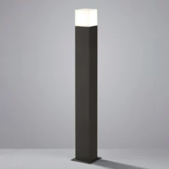 Bolardo luminoso HUDSON, antracita, altura 80 cm, metal, IP44