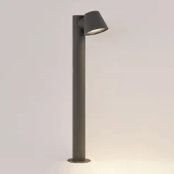 Bolardo luminoso Ileyna de Lindby, antracita, metal, 70 cm